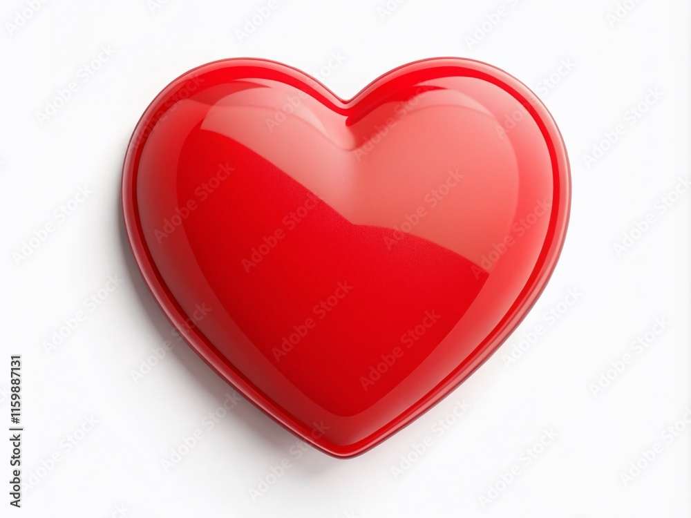 Red Heart Sticker Macro Photo, Valentine's Day Note Template Red Heart Sticker Macro Photo, Valentine's Day Note Template