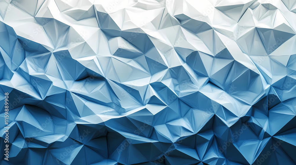 Obraz premium A 3d tapestry of modern design, a lowpoly world for creative expression. Glaciered. Illustration