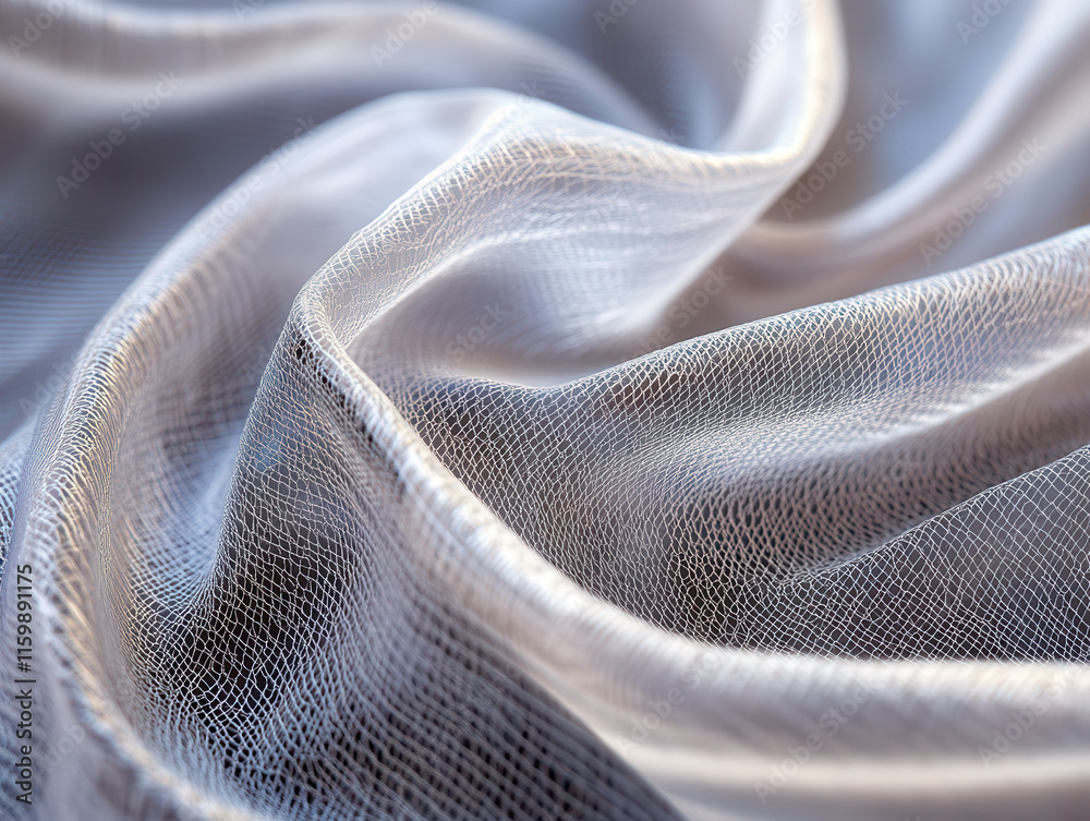 Draped sheer fabric with a subtle texture. Soft, elegant folds create a luxurious feel. Draped sheer fabric with a subtle texture. Soft, elegant folds create a luxurious feel.