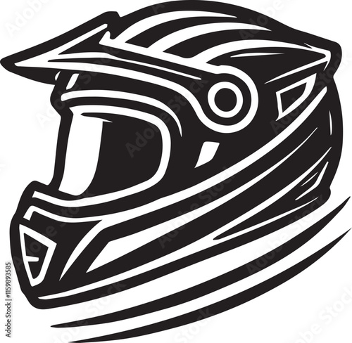 black motorcycle helmet vector, motorcycle helmet vector illustration, motorcycle helmet silhouette vector black and white