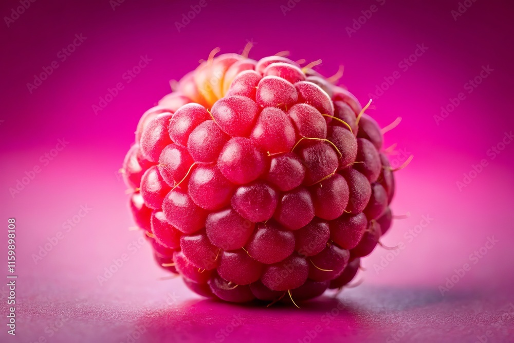 Close-Up Raspberry Photo: Pink Background, Generative Image, High-Resolution Berry Still Life Close-Up Raspberry Photo: Pink Background, Generative Image, High-Resolution Berry Still Life