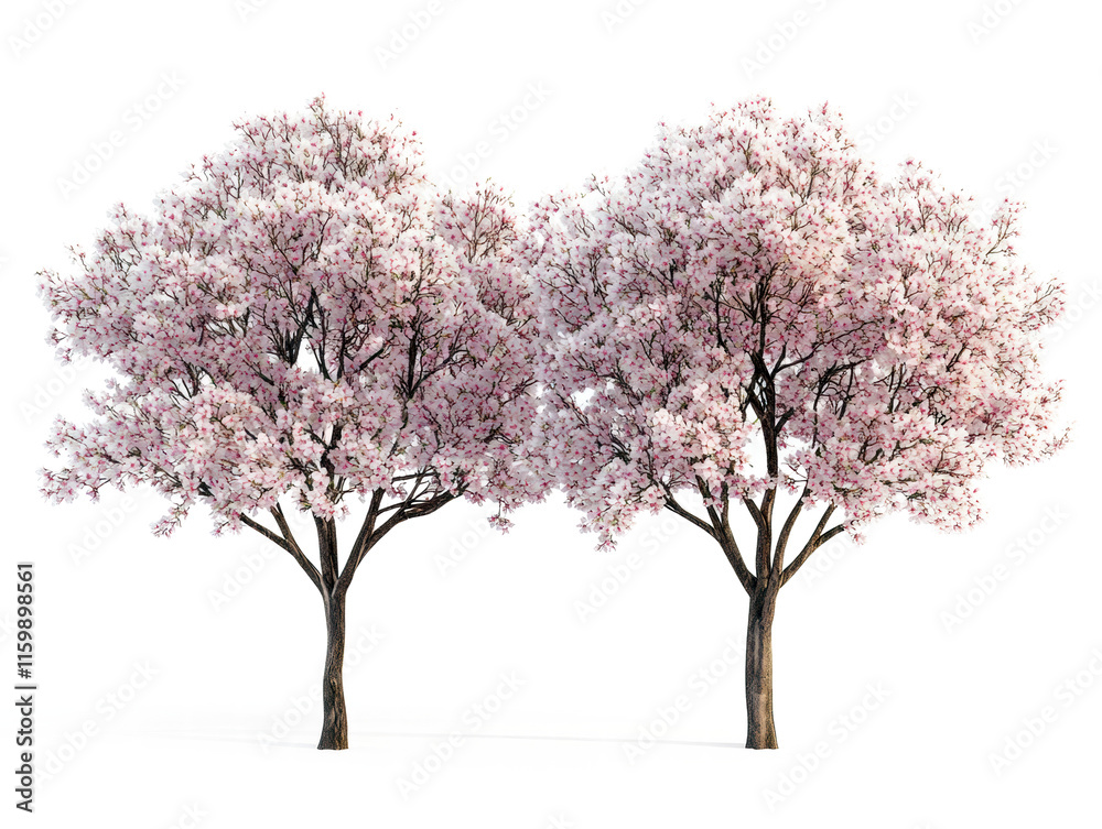 Cherry blossom tree in transparent background Cherry blossom tree in transparent background