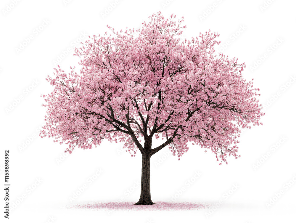 Cherry blossom tree in transparent background Cherry blossom tree in transparent background
