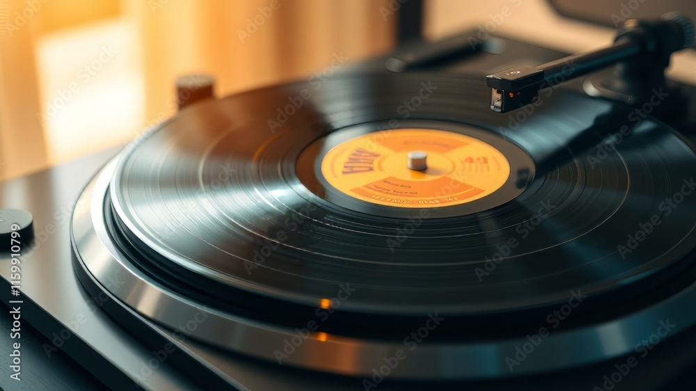 Spinning Vinyl Record, Analogue Music, Retro Vibes, High-Quality AI Art Spinning Vinyl Record, Analogue Music, Retro Vibes, High-Quality AI Art