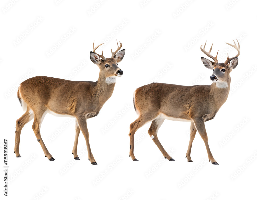 Two Deer isolated JPEG or Transparent Background Two Deer isolated JPEG or Transparent Background