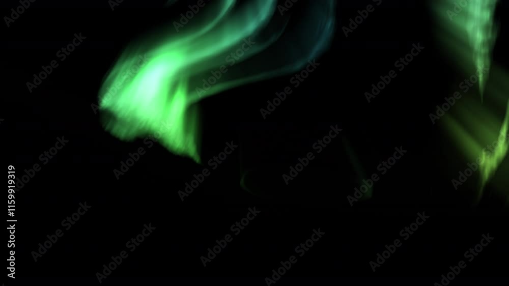 Glowing Aurora Green Loop
