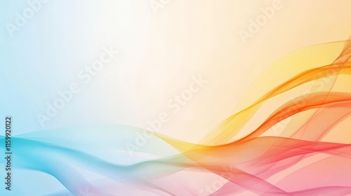 Vibrant abstract background featuring dynamic colorful waves, perfect for digital art enthusiasts seeking creative inspiration and modern design ideas. photo