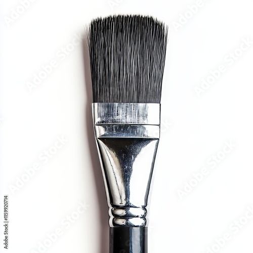 Isolated paintbrush on a white background, perfect for art and craft projects and designs photo