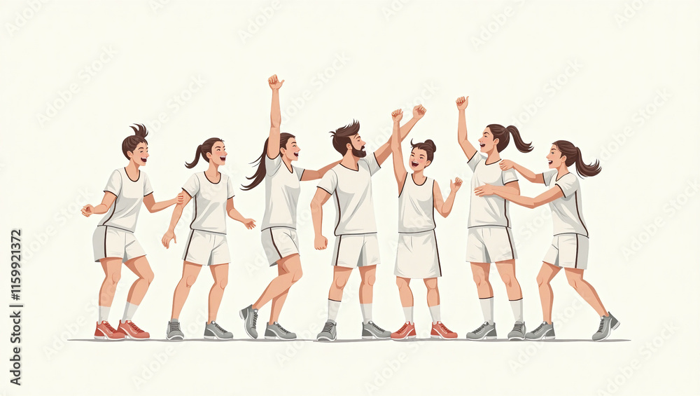 Naklejka premium A group of children playing soccer in a dusty field, filled with laughter and energy