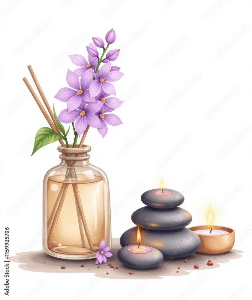Spa Day and Relaxation Items. Perfect for wellness promotions, relaxation services or meditation and aromatherapy related materials Spa Day and Relaxation Items. Perfect for wellness promotions, relaxation services or meditation and aromatherapy related materials