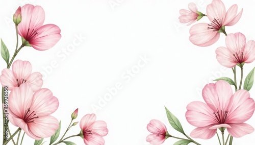Watercolor Illustration of Cyclamen Flowers. For greeting cards, wedding invitations, or artistic projects celebrating nature and beauty