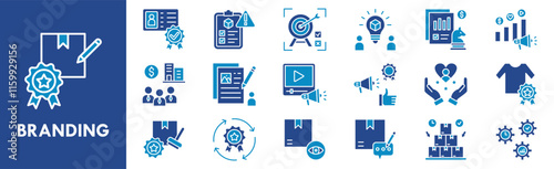 Branding icon collection set. Containing design business, brand, design, concept, identity, marketing