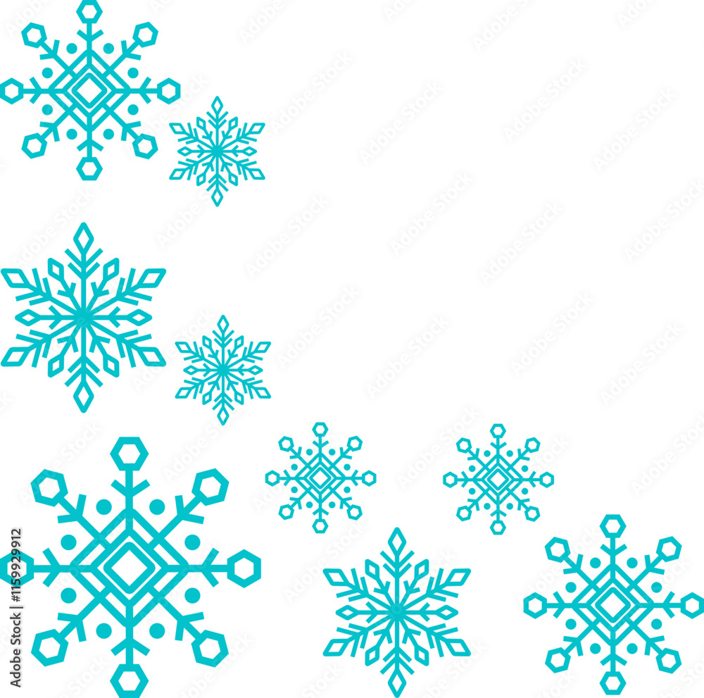 Fototapeta premium Snowflake Corner