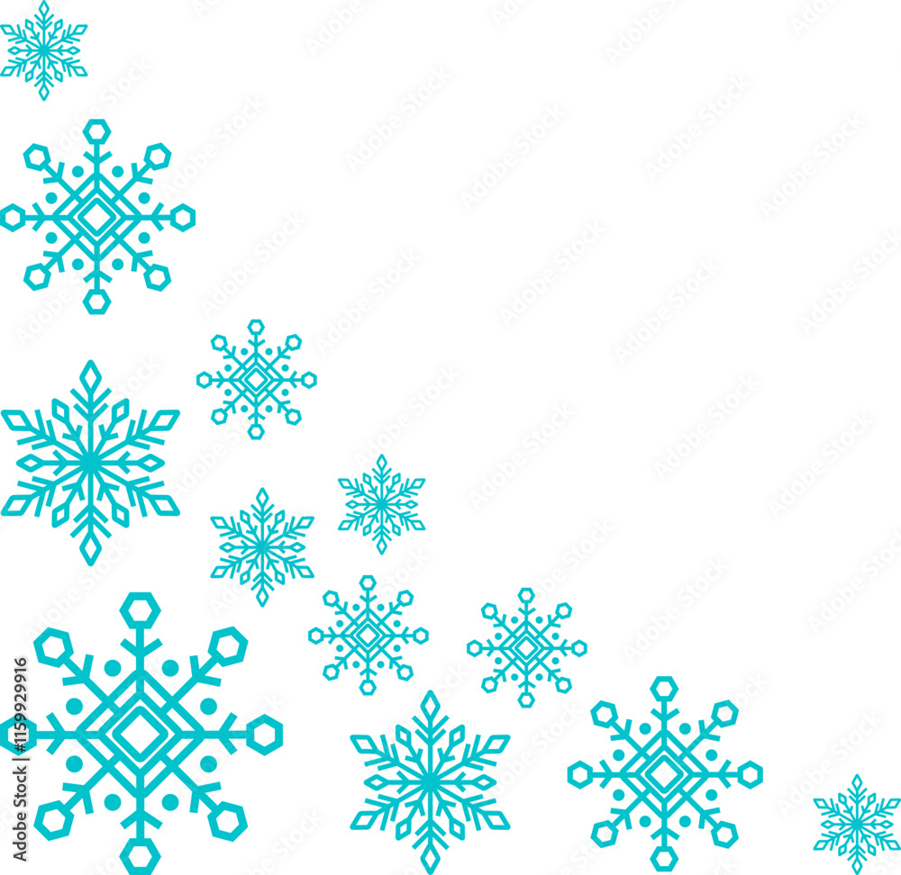 Fototapeta premium Snowflake Corner