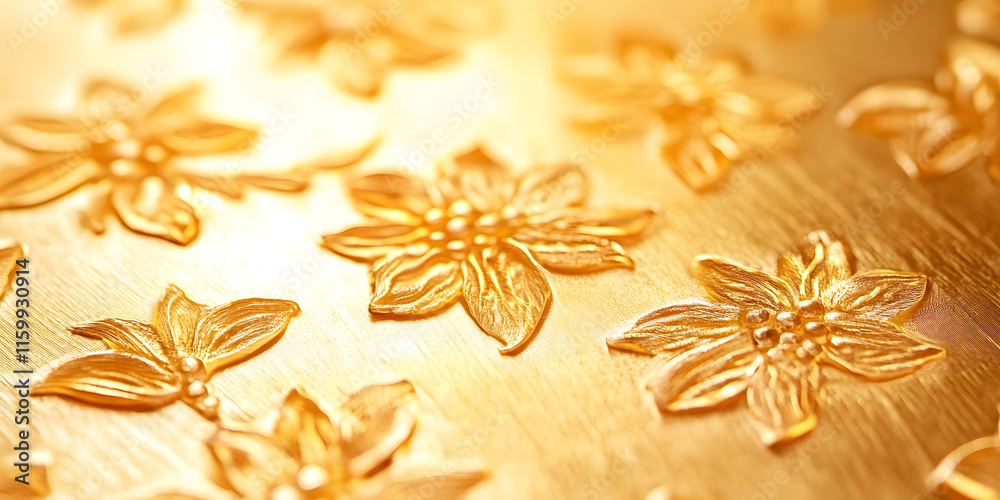 Exquisite Gold Floral Pattern for Luxurious Decoration and Design : Generative AI Exquisite Gold Floral Pattern for Luxurious Decoration and Design : Generative AI