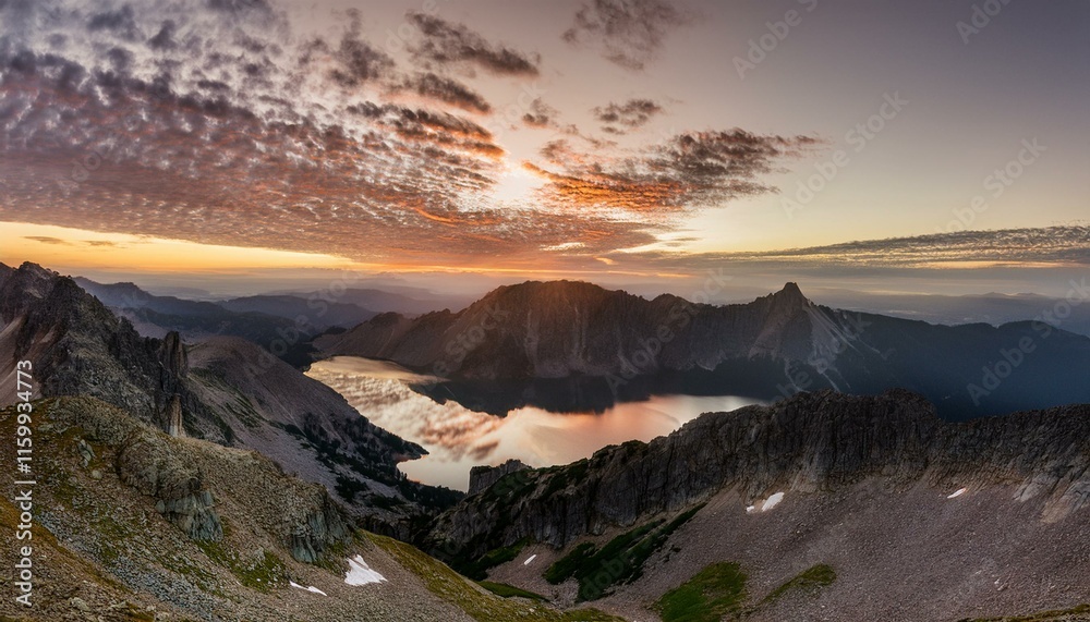 Fototapeta premium Let the mountain sunrise inspire your spirit. 