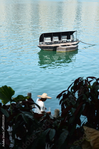 China landscape, Liujiang Lake in China photo