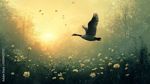 forest,flowers,wild goose flying,light and shadow,can see cloud,illustrations --ar 16:9 --style raw --stylize 400 --v 6.1 Job ID: 3d2744bf-df27-4e36-a400-01b882268589
