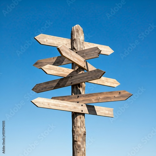 wooden direction signs
