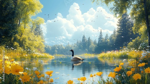 forest,flowers,wild goose on the water,illustrations --ar 16:9 --style raw --stylize 400 --v 6.1 Job ID: 6d8b9255-acd8-4057-ac5b-cada83921962