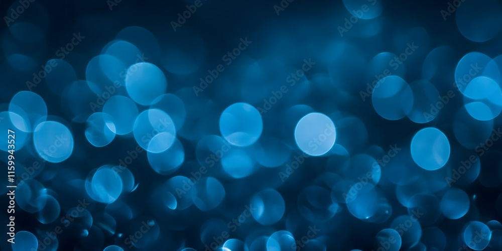 Moody Blue Bokeh Light Dots on Dark Background for Festive Decor : Generative AI Moody Blue Bokeh Light Dots on Dark Background for Festive Decor : Generative AI