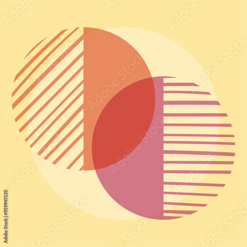 Abstract background of semi circles and lines. Abstract design. Minimalism. Flat design.