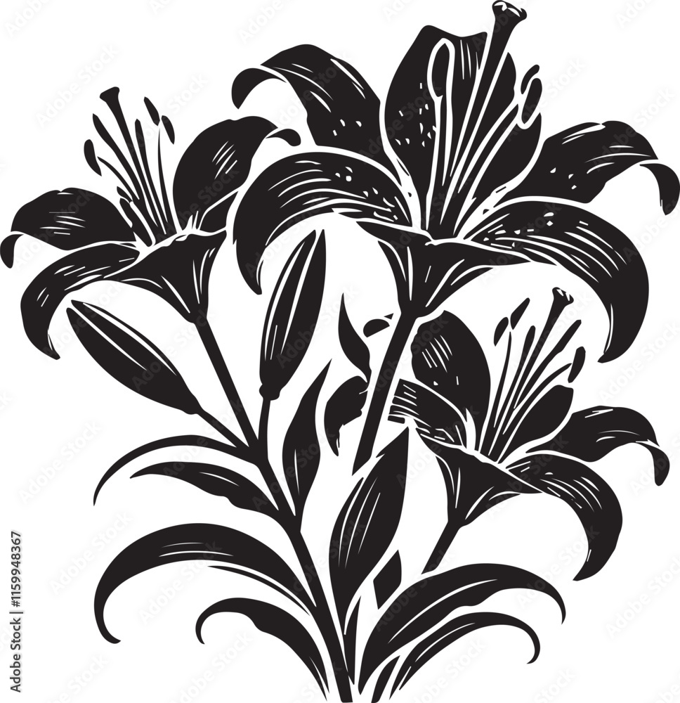 Black and white lily Black and white lily