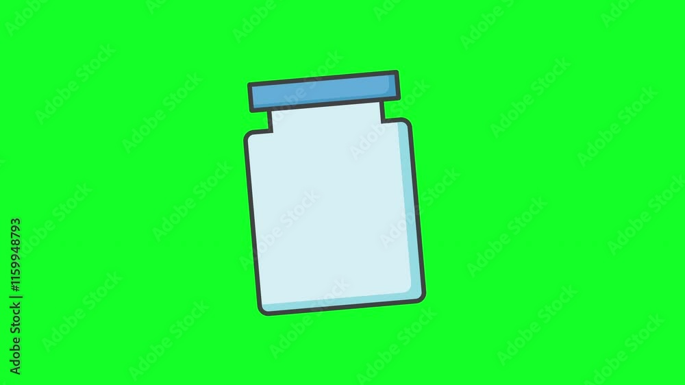 Ramadan Jar Animated Illustration Icon On Green Screen. Ready for chroma key. 4k Animation Ramadan Jar Animated Illustration Icon On Green Screen. Ready for chroma key. 4k Animation