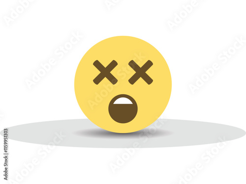A stunned emoji with crosses for eyes and an open mouth.