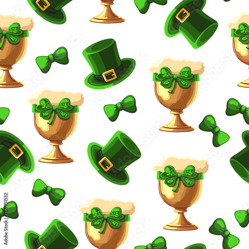 Vector illustration, St. Patrick's Day patterns and elements for decoration 