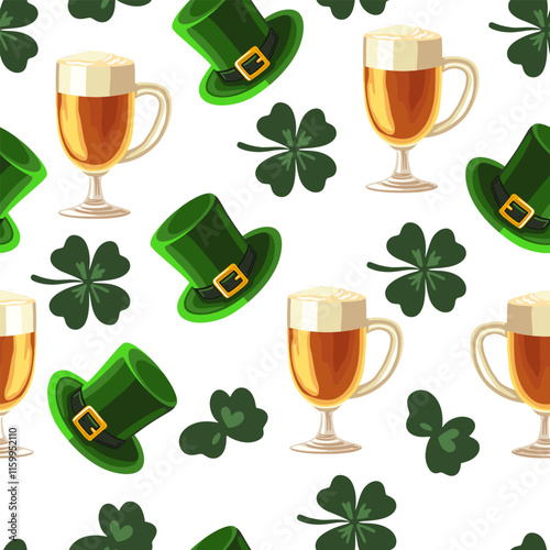 Vector illustration, St. Patrick's Day patterns and elements for decoration 
