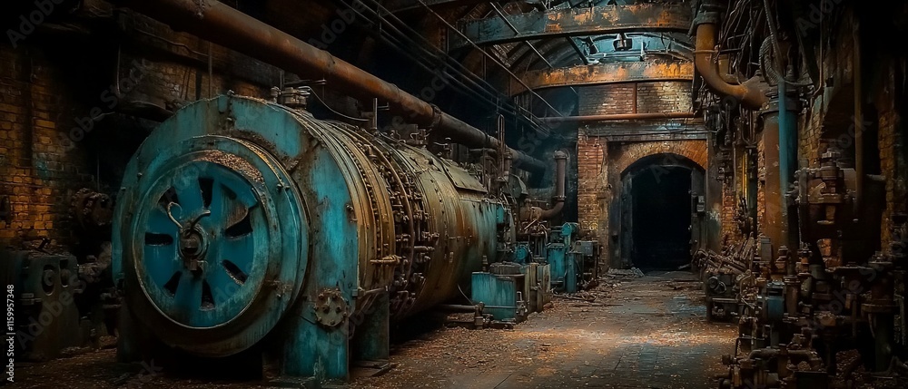 Rusty machinery in abandoned factory. Rusty machinery in abandoned factory.