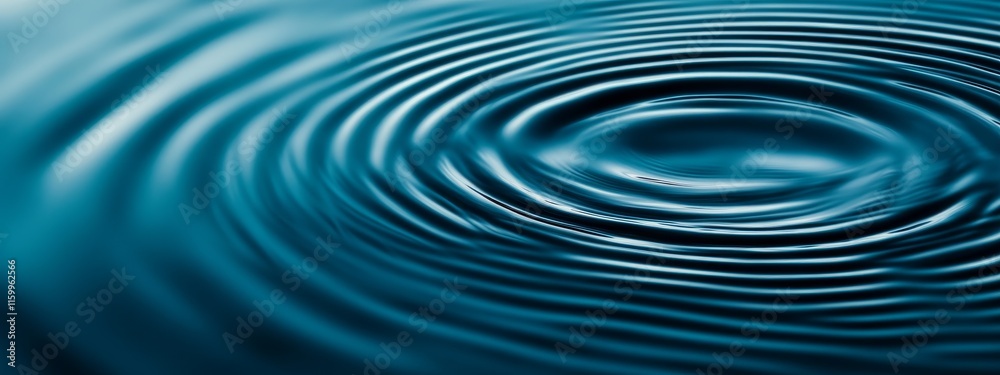 Abstract concentric ripples on dark blue water surface. Abstract concentric ripples on dark blue water surface.
