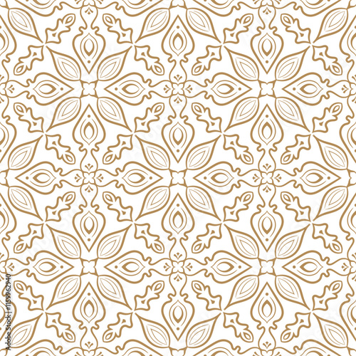 Golden luxury seamless vector flower pattern. Arabic Islamic Ramadan Gold floral pattern for Wedding invitation card.