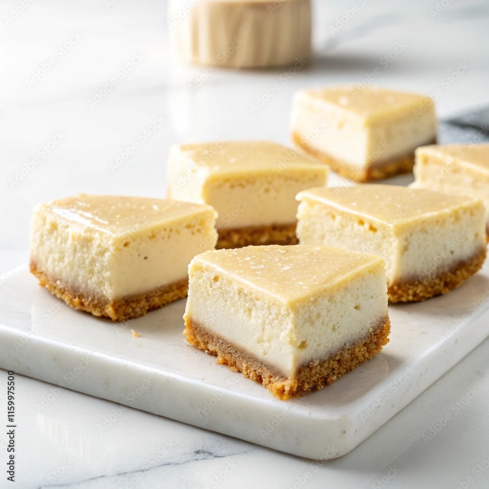 the stacked of bites cheesecake on white background the stacked of bites cheesecake on white background
