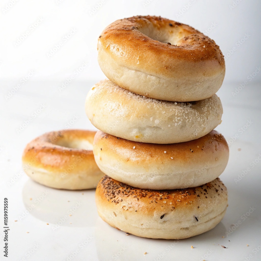 bagels isolated on white