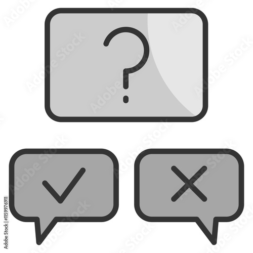 Questionnaire  Icon Element For Design