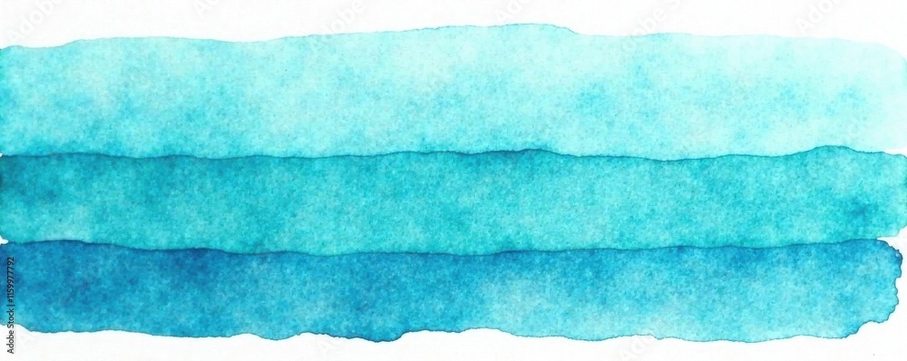 Subtle aquamarine watercolor stripes, multiple painted layers , multiple, light