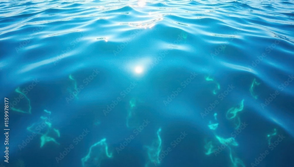 Deep blue water, gentle ripples, sunlit surface, graphic, lake Deep blue water, gentle ripples, sunlit surface, graphic, lake