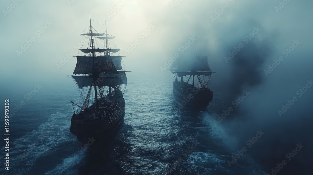 battle of 2 pirate ship on the sea battle of 2 pirate ship on the sea
