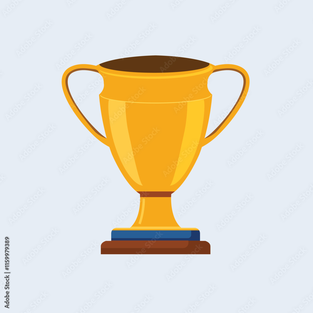 Golden trophy illustration, clipart cartoon Golden trophy illustration, clipart cartoon