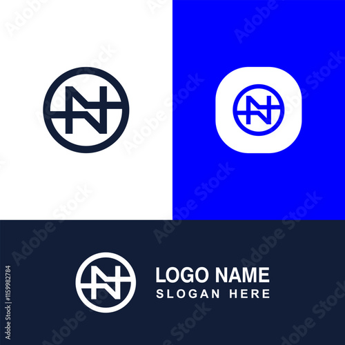 N logo stock, Illustrations and Vectors.