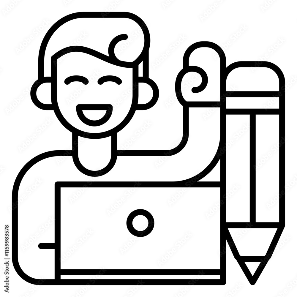 Career advancement icon style black line Career advancement icon style black line