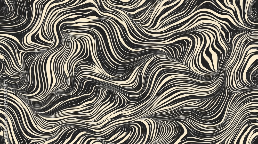 Fototapeta premium Abstract Wavy Line Vector Pattern Background