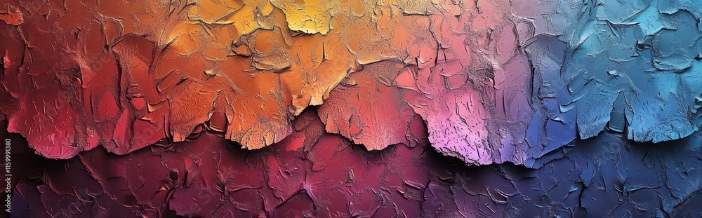 Fototapeta premium Earth's Canvas. A vibrant representation of geological formations through art