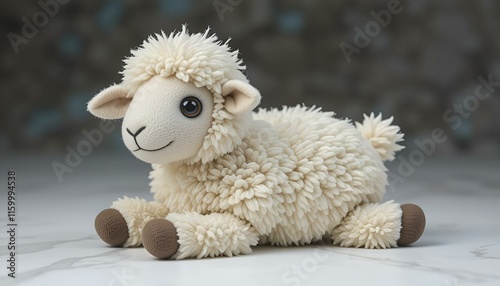 close-up of a toy sheep