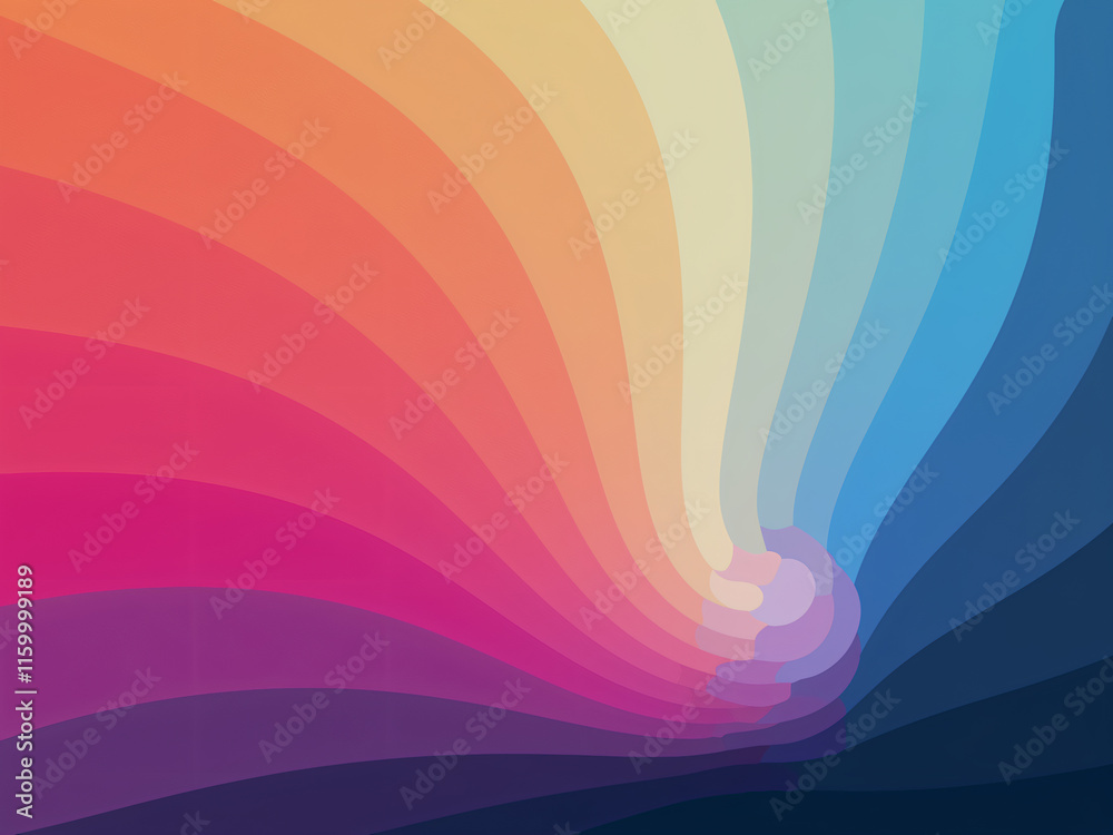 Fototapeta premium Rainbow multicolour abstract background. Elegant. Corporate. Marketing. Blank template. Design illustration. Space for copy. Conceptual. Flowing.