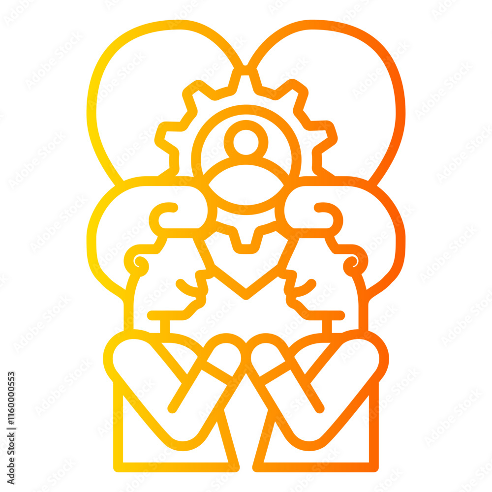 Career advancement style yellow line gradation Career advancement style yellow line gradation