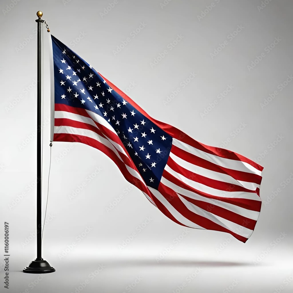 Obraz premium american flag waving