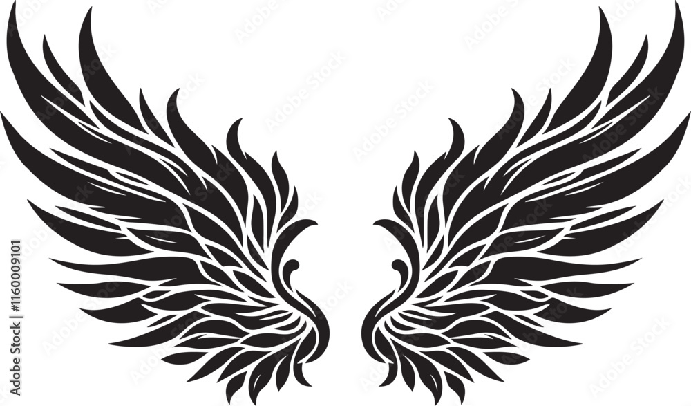 Obraz premium Wings Vector Silhouette